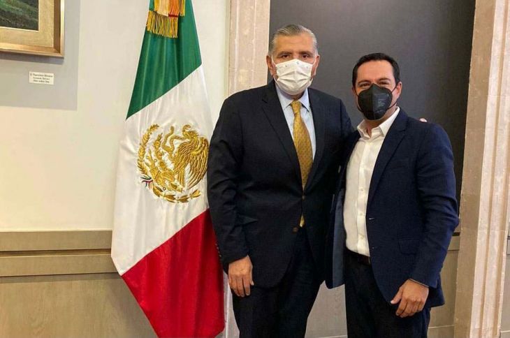 Vila Dosal se reúne con López Hernández, titular de la Segob